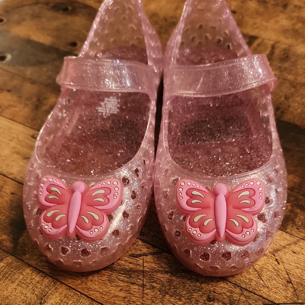 Pink Butterfly Kids Shoes